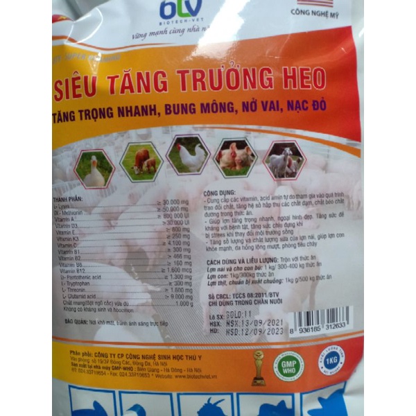 Vỗ béo heo -1 kg ( siêu tăng trưởng heo)
