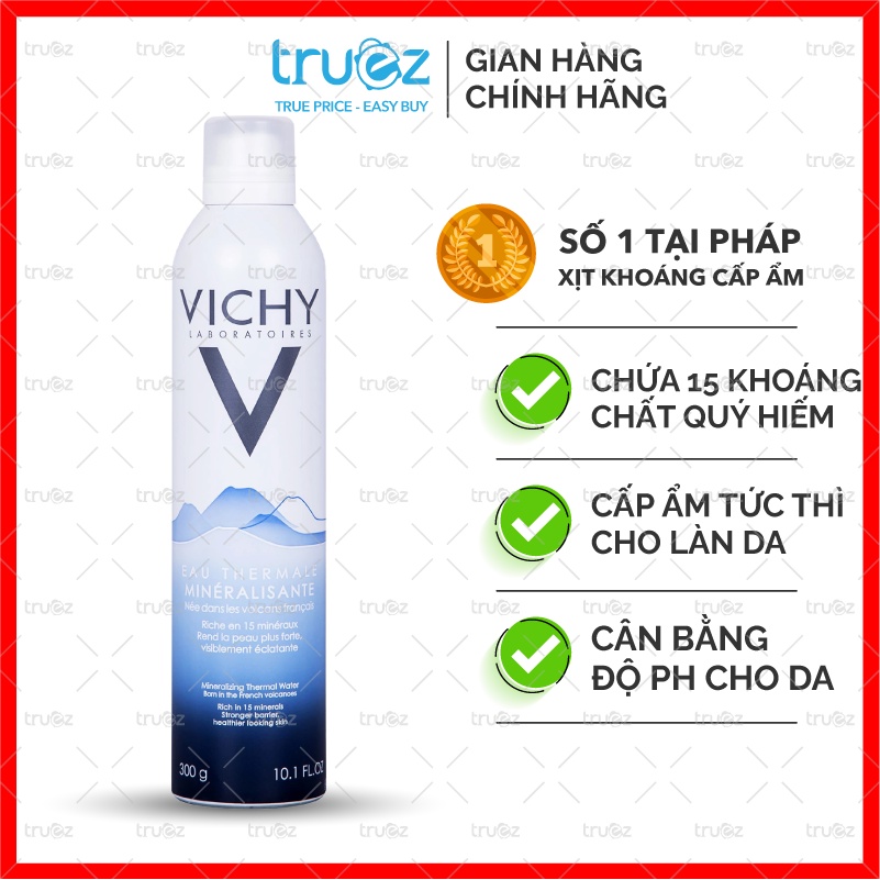 Xịt khoáng cấp ẩm bảo vệ da [Pháp] Vichy Mineralizing Thermal Water [Chính hãng]
