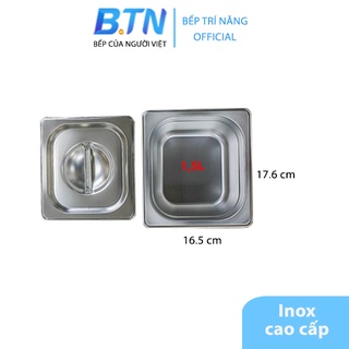 Khay đựng thạch trà sữa, khay topping 1/6 sâu 10 chất liệu inox cao cấp đựng thực phẩm BTN