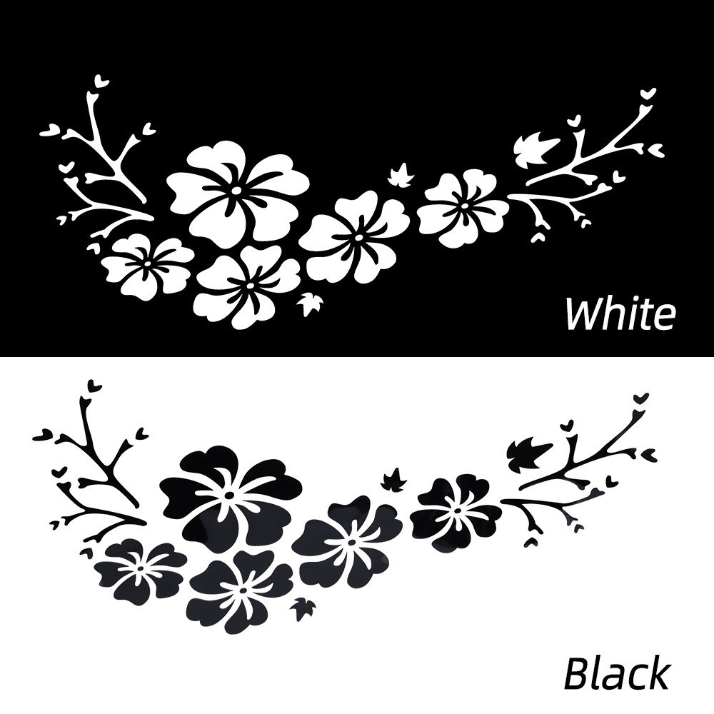 Miếng Dán Đề Can Vinyl Hình Hoa Đào Trang Trí Cửa Sổ Xe Hơi