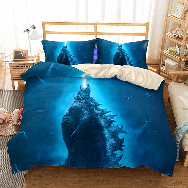 Bộ Chăn Ga Và Vỏ Gối 3 Trong 1 Họa Tiết Khủng Long Đáng Yêu