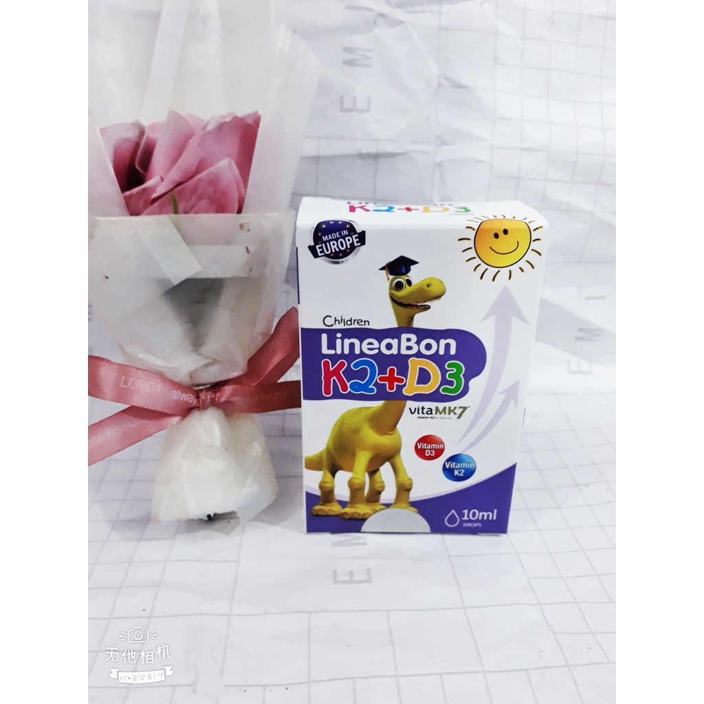 LineaBon K2 D3 (MK7) nhỏ giọt, Bổ sung Vitamin D3 và K2 giúp hỗ trợ hấp thu Canxi, giúp giảm nguy cơ loãng xương