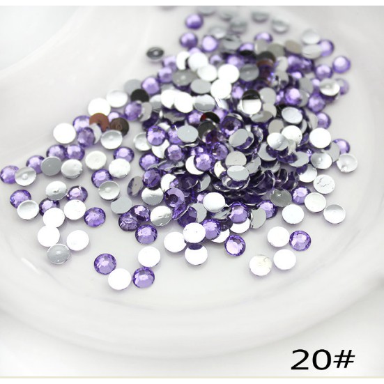 Hạt nhựa giả đá 3mm/3 ly  - Phụ kiện trang trí điện thoại
