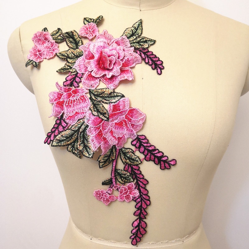 1 Miếng Vá, May Quần Áo Hình Hoa Hồng 39 * 20CM