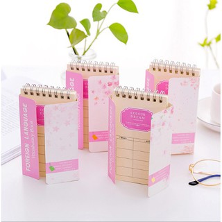 Sổ học từ vựng hoa anh đào