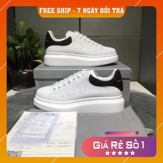 Giày thể thao mcq gót nhung đen dây lụa hot trend 2020