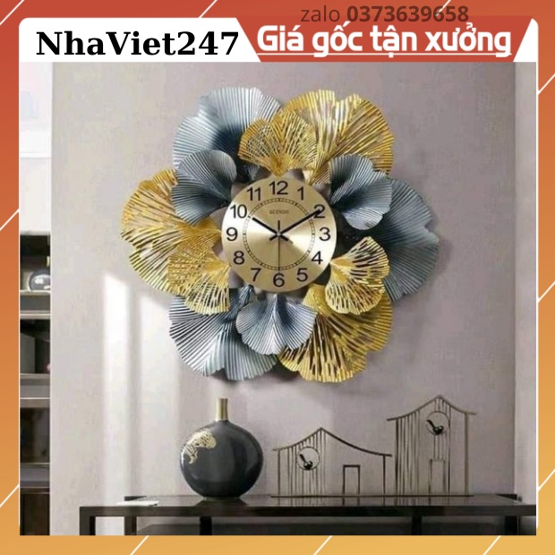 Đồng Hồ Treo Tường Trang Trí -Mã 2011-Kt 60cm-đồng hồ tranh nhập khẩu,decor tường đẹp, rẻ-quà tặng ý ngĩa-bh 5 năm