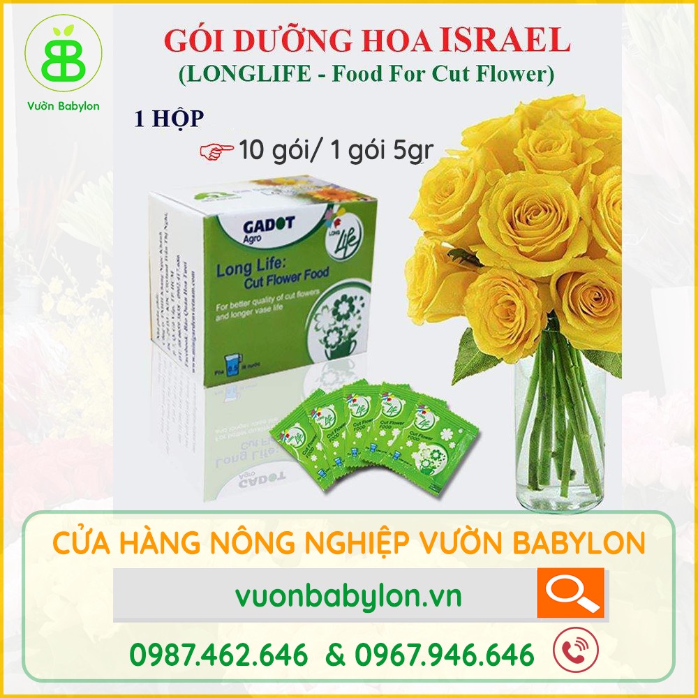 1 gói Thuốc Giữ Hoa Tươi Lâu Long Life - Giữ Hoa Cắm Bình Lâu Tàn, Không Thối Nước Long Life
