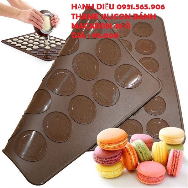 Tấm Silicone Nướng Macaron 48 Ô