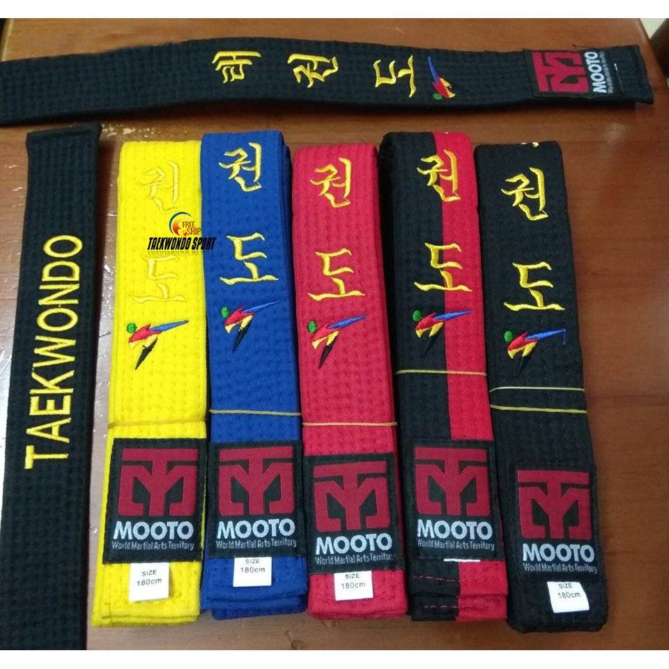 Đai Taekwondo Full Color 1 vòng & 2 vòng