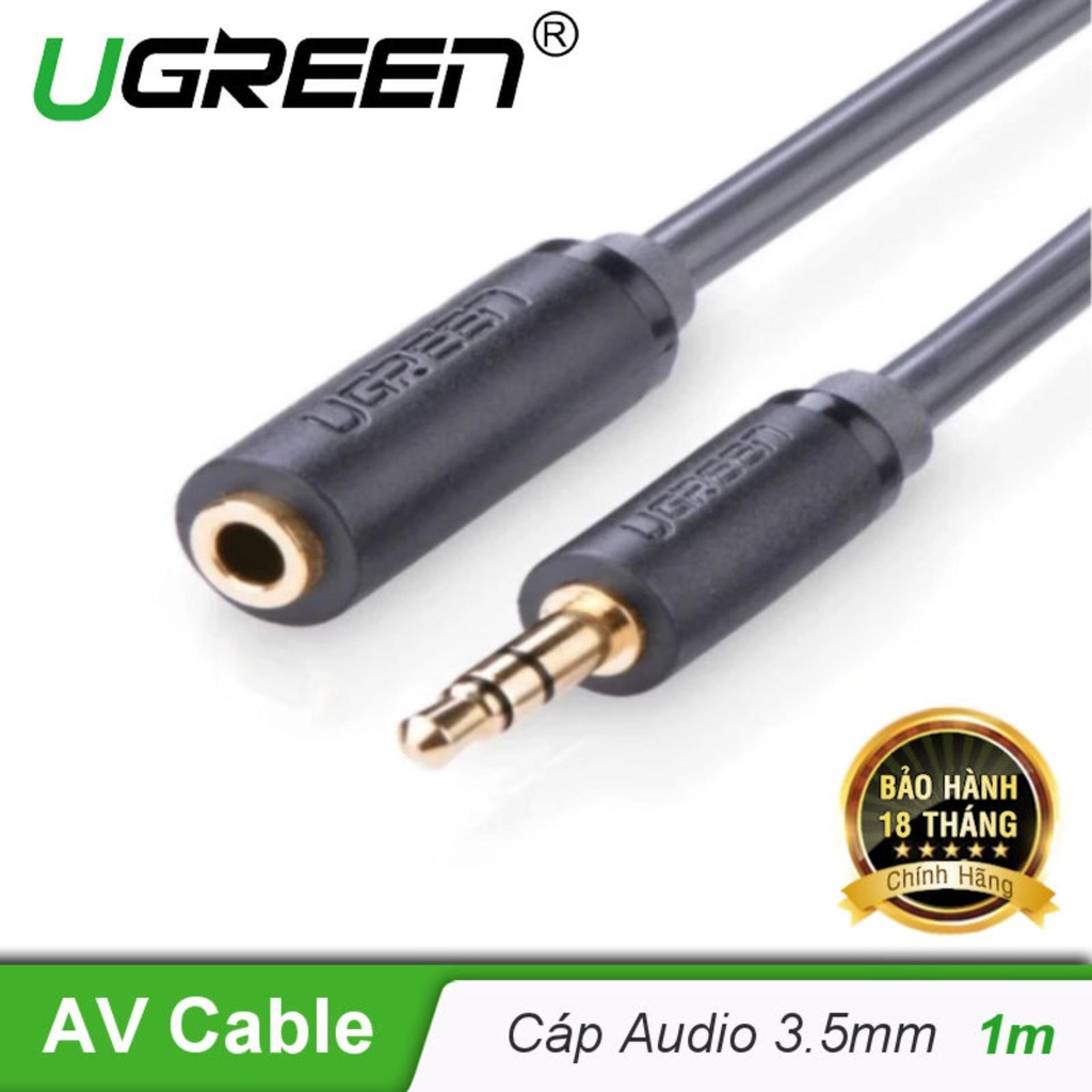 Cáp  Audio 3.5mm nối dài Cao cấp Ugreen 10782 10784 Chính Hãng AV124 lỏi đồng