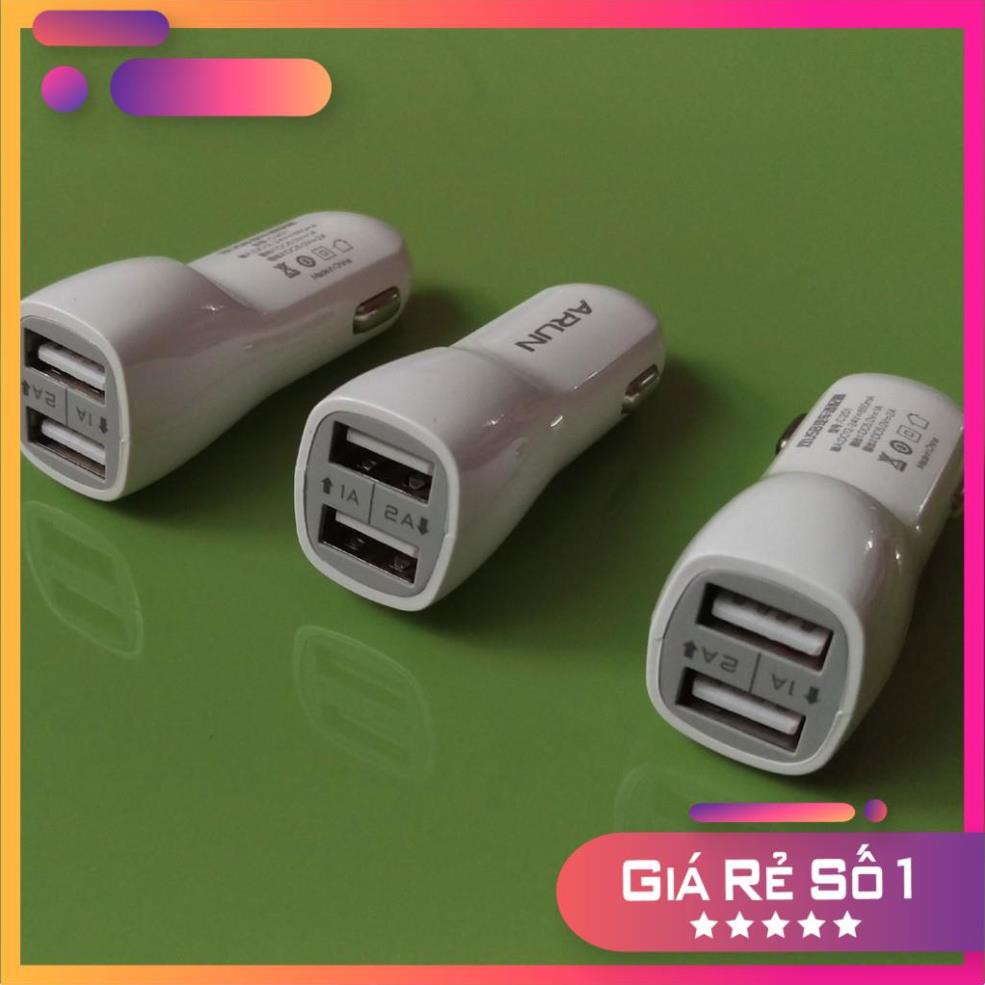 Sale giá rẻ Free ship Cốc sạc xe hơi Arun 2 cổng sạc - Hàng Nhập Khẩu
