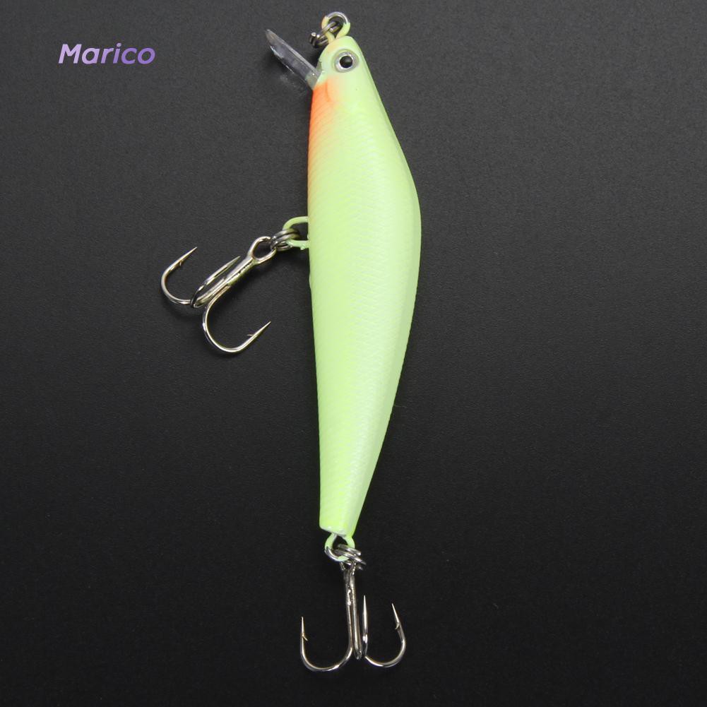 ♣MA♣Artificial Hard Bait Hook Tackle 3D Luminous Night Fishing Minnow Lure Isca