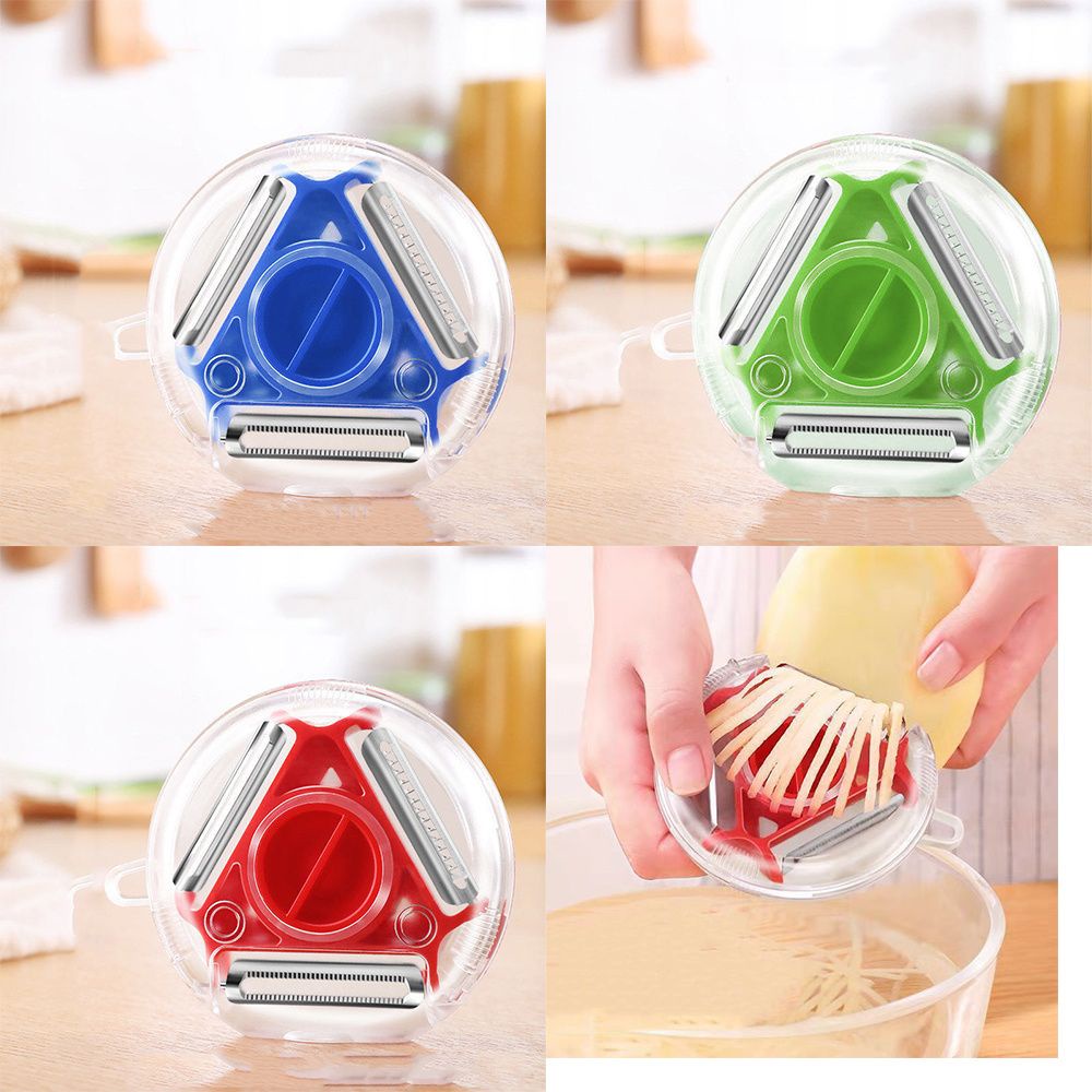 Dụng Cụ Bào Rau Củ Quả Đa Năng 3 Trong 1 Bằng Thép Không Gỉ