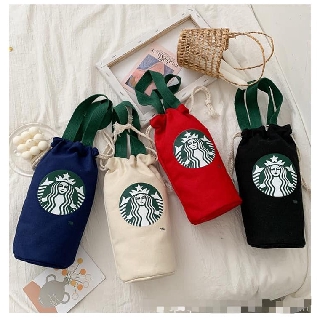 Túi rút vãi bố đựng starbucks
