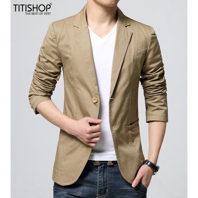 Áo Vest Khaki Nam AKN601 Kem