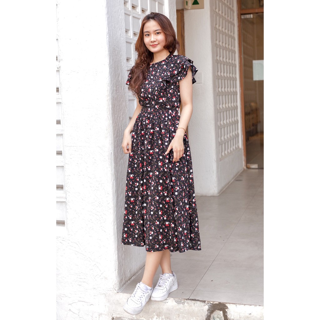 [Tặng kèm cài áo] Đầm tiểu thư tay cánh tiên hoa nhí, ảnh chụp thật | BigBuy360 - bigbuy360.vn