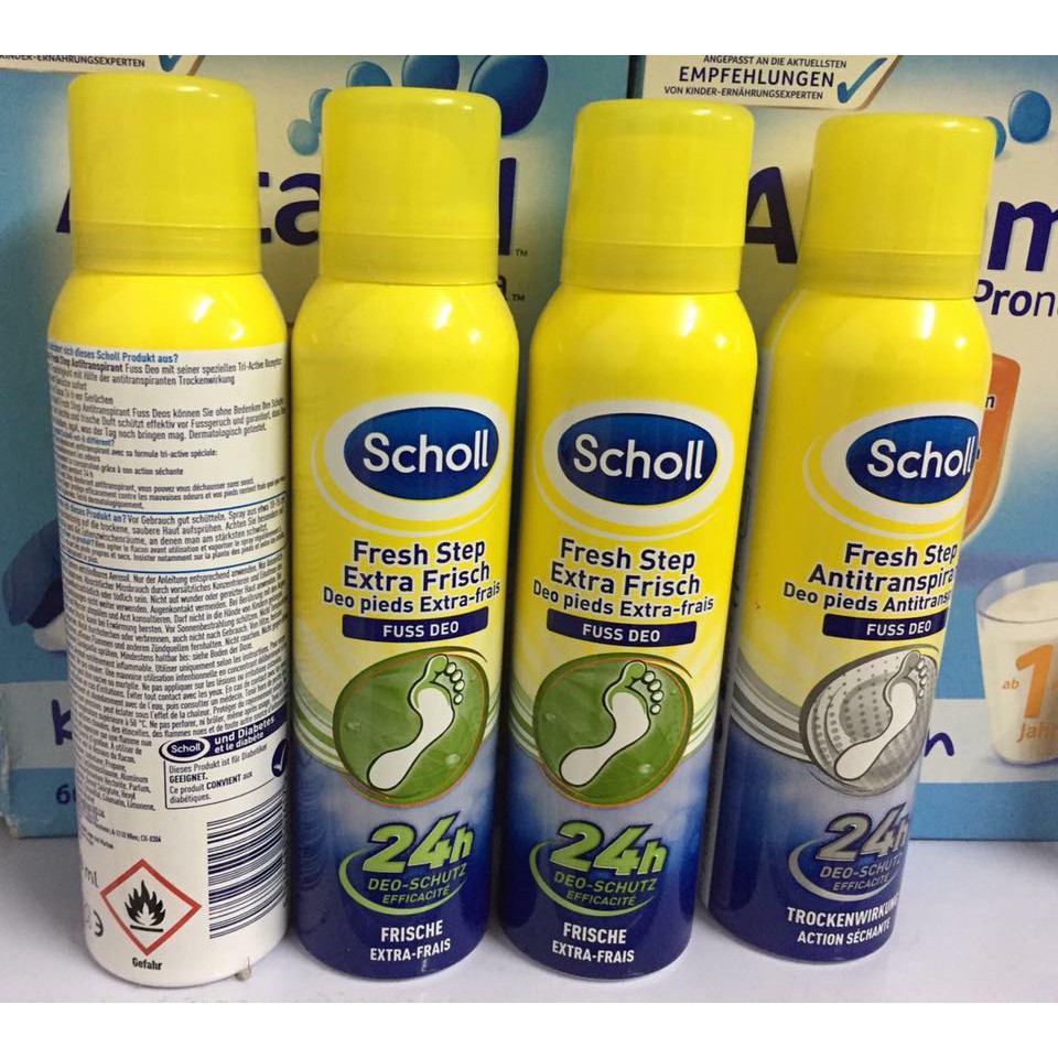 Xịt khử mùi hôi chân Scholl chai 150ml tiện dụng