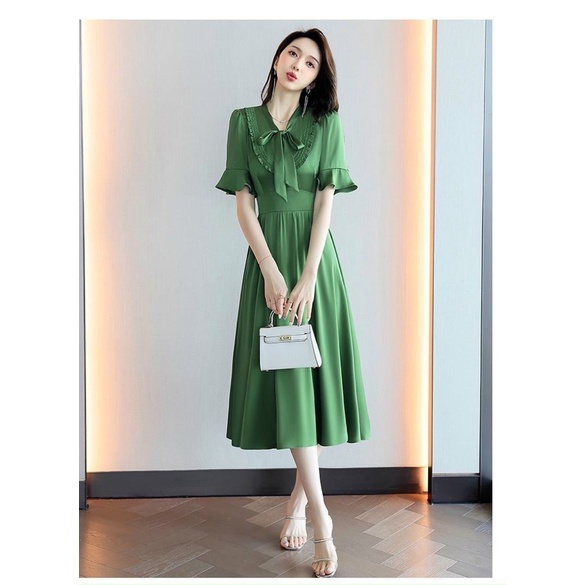 Đầm lụa nữ cao cấp kiểu dáng công sở sang trọng NP3344
