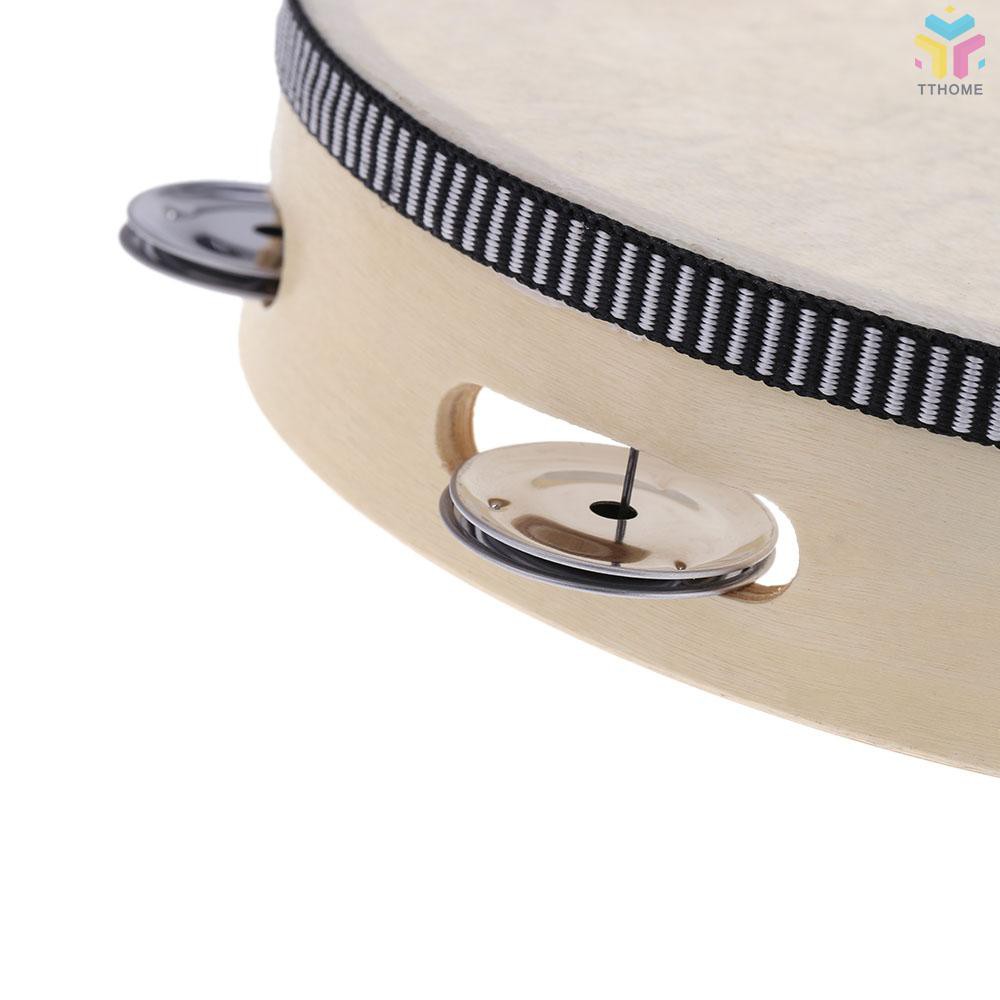 Xắc xô Tambourine cầm tay cỡ 8" chuyên dụng