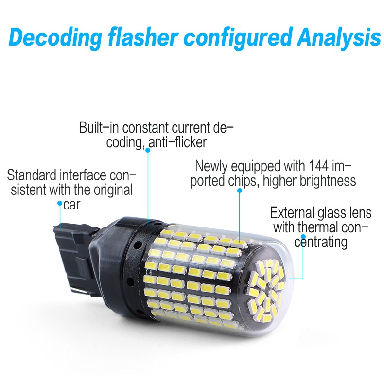 Bóng đèn led xi nhan T20 7440 W21W 3014 144 Smd 1156 Ba15S P21W