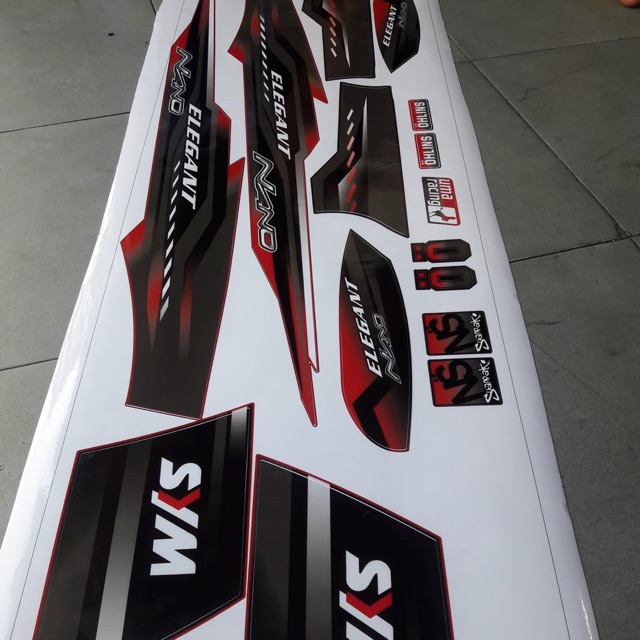 Tem rời Elegant Đỏ Đen