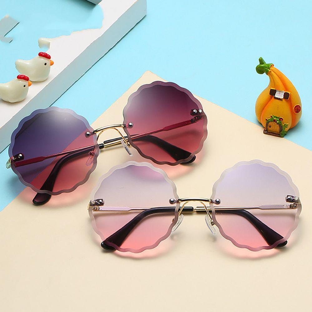 Kính Mát Tròn Không Gọng Chống Bức Xạ Và Tia UV Phong Cách Hàn Quốc Thời Trang Cho Nữ