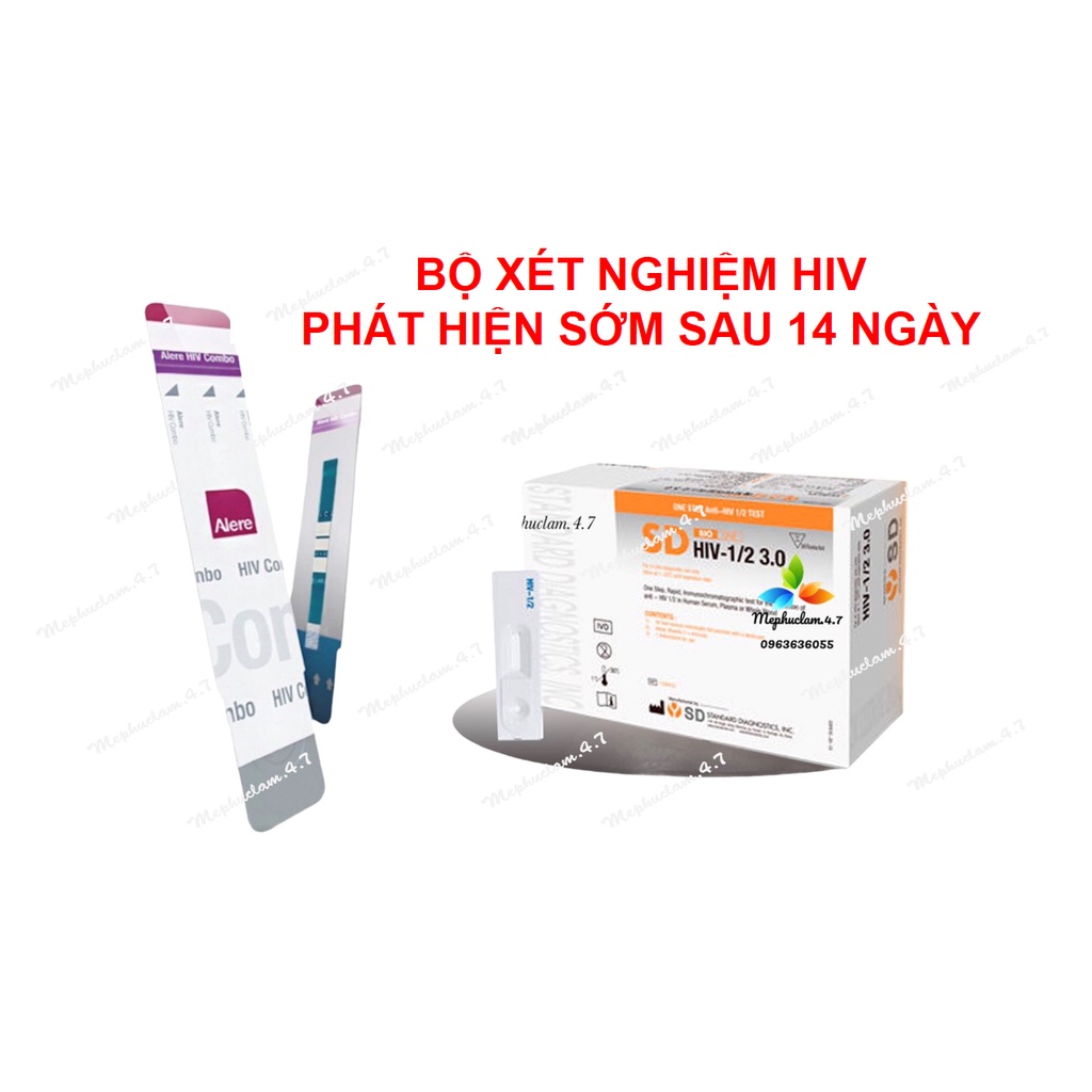 [Che tên sp] Bộ Test HIV phát hiện sớm từ 14 ngày tại nhà kết quả chính xác cao tới 99,6%