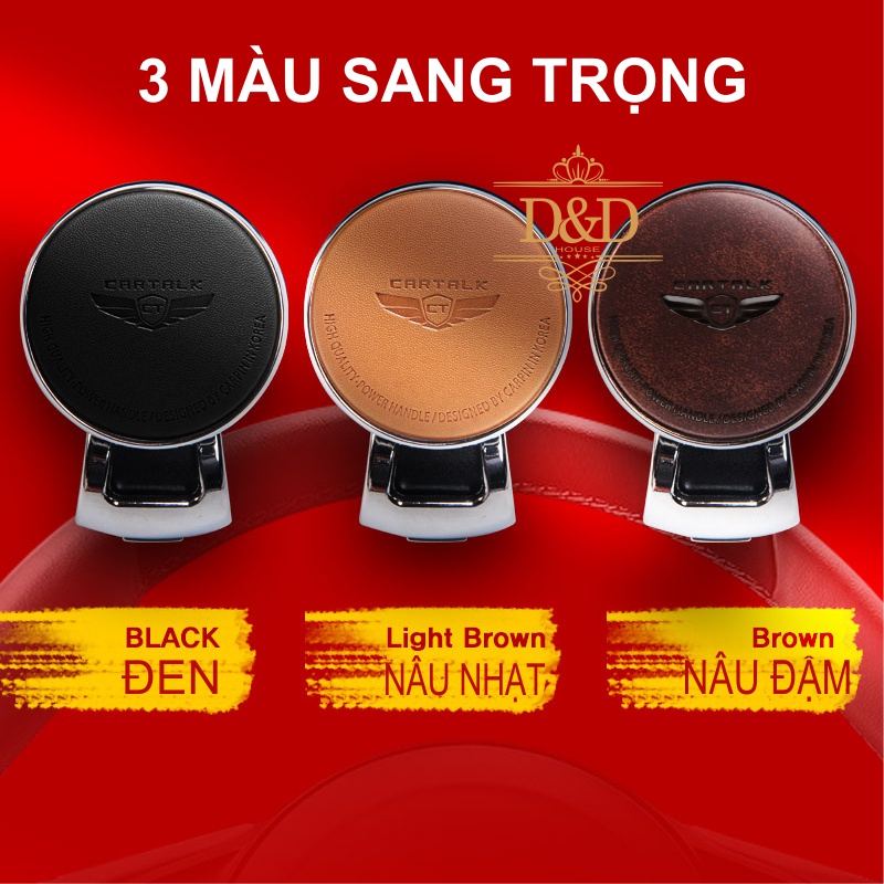 Cần trợ lực tay lái, vô lăng cao cấp CARTALK bằng da