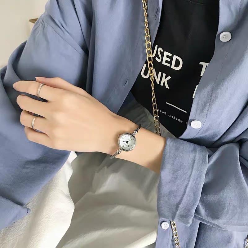 Đồng hồ nữ Ulzzang dây kim loại 3 kim | BigBuy360 - bigbuy360.vn