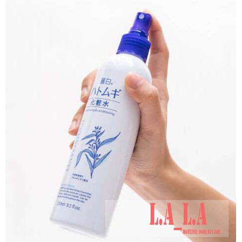 Xịt khoáng dưỡng ẩm và làm sáng da Reihaku Hatomugi 250ml