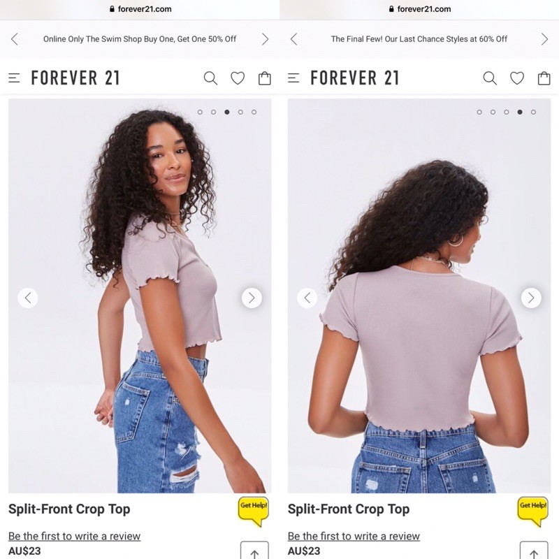 Áo croptop F-21 xuất xịn