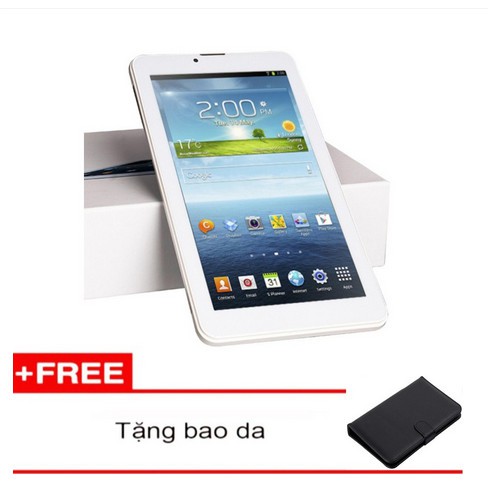 Máy tính bảng Matsuma 7inch 3G Quardcore (Ram 1G-Rom 16G) 2 Sim 2 Sóng Trắng nắp nhôm vàng + tặng bao da