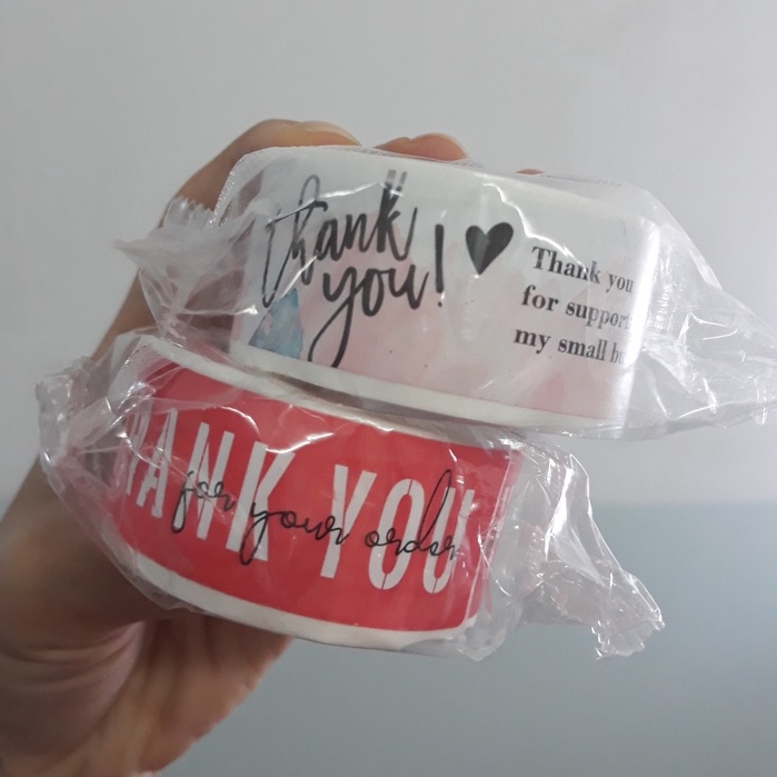 Cuộn 120 tem giấy dán nhãn cảm ơn xinh xắn sticker thank you