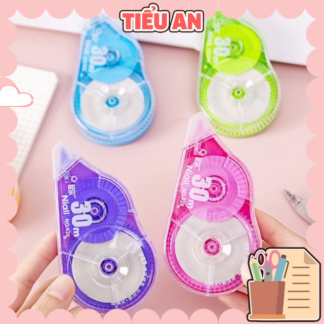 Xoá kéo truyền thống (tẩy kéo giấy) - Màu đen và đa sắc - 1 cái - dài 12m