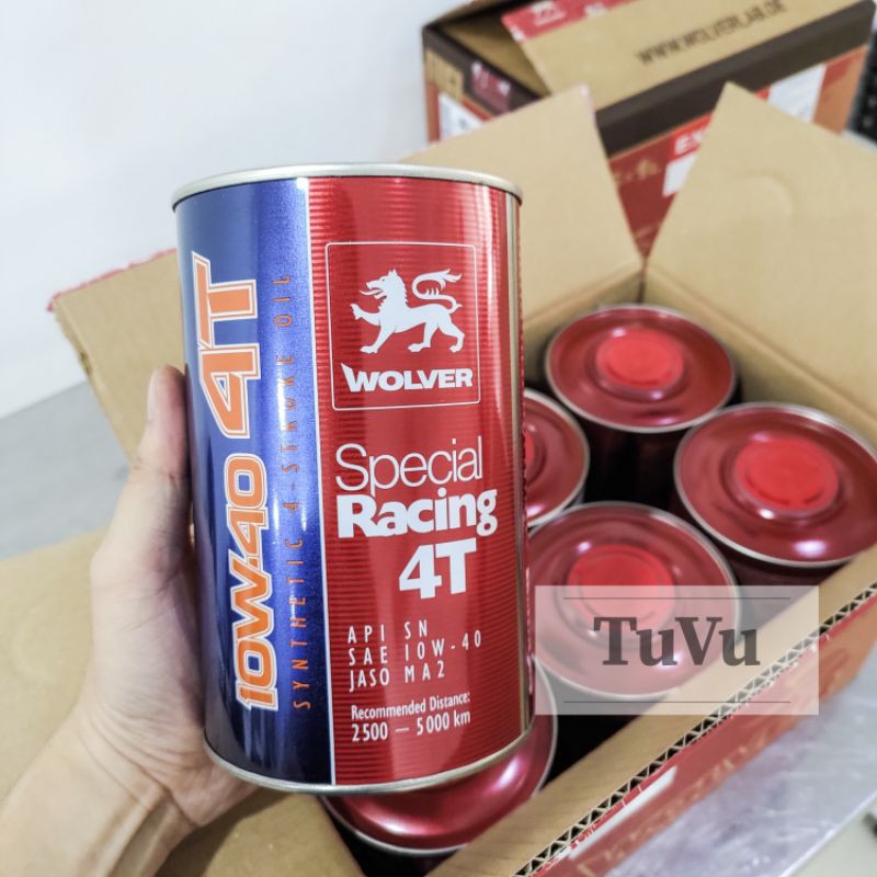 Nhớt xe máy Wolver Special Racing 4T 10w40 lon 1Lit nhập khẩu Đức / TuVu