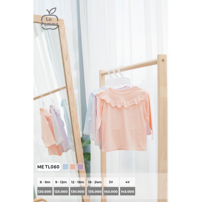 ÁO DÀI TAY TRẺ EM CỔ VIỀN BÈO 6-24m