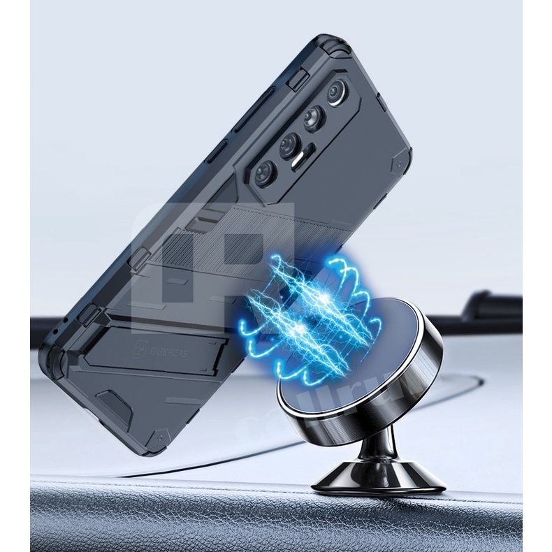 Ốp lưng IRON MAN VER 2 Xiaomi Mi 10s chống sốc chống va đập mạnh giá đỡ điện thoại