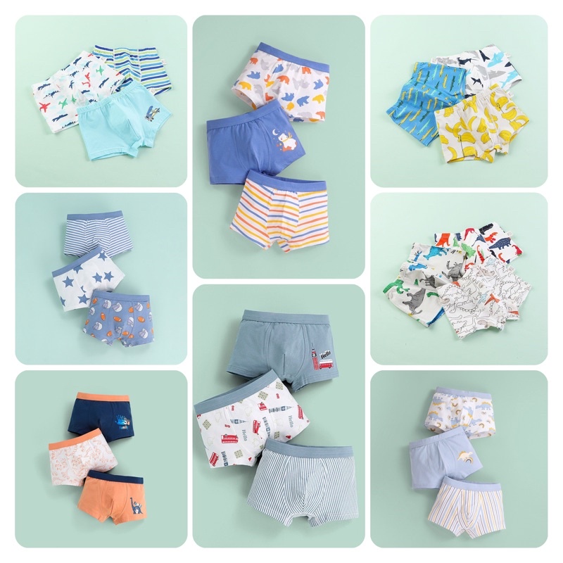 Set 3 chip đùi bé trai hàng xuất khẩu cực mềm mịn, mát lạnh/ Quần chip cho bé trai / Chipo đùi bé trai _ Bigbaby Shop