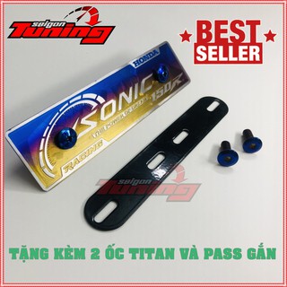 Bảng tên 3D sonic siêu chất - tặng ốc titan + pass SaigonTuning
