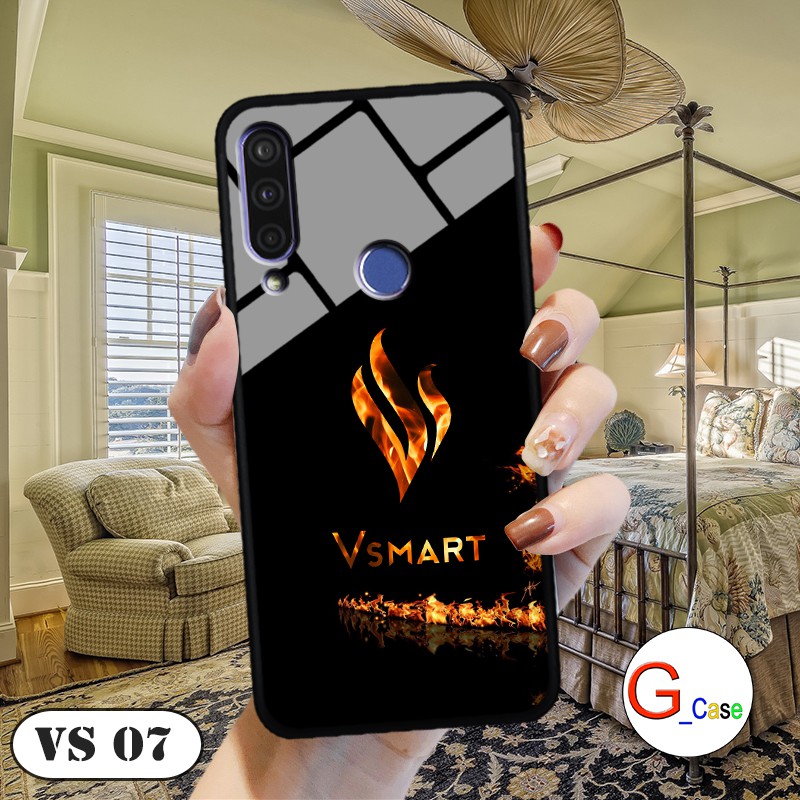 Ốp lưng Vsmart Joy 3 - lưng kính in logo hãng điện thoại