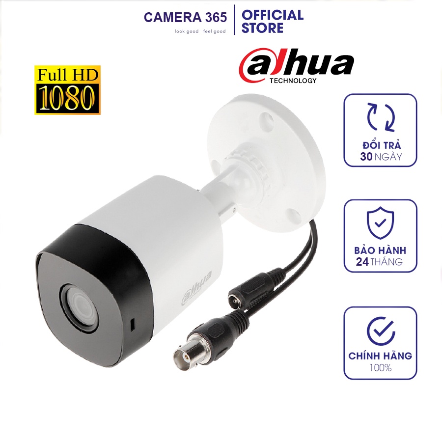 Camera giám sát DAHUA HAC-B1A21P HDCVI Cooper 2MP Tính năng chống ngược sáng,hình ảnh sắc nét,chống thấm nước- BH 24TH