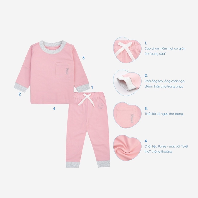 {Nhùn nhùn} Bộ Bubaby/Bu Baby dài tay cotton đủ size 6-9m đến 3-4y