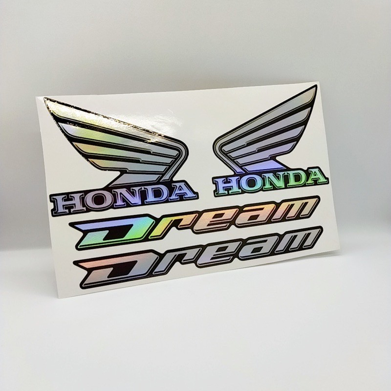 [Tem decal 7 màu] Tem dán xe Dream kèm cặp cánh chim Honda