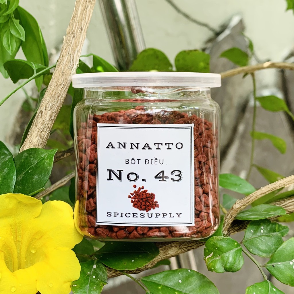 Annatto seeds - Hạt Điều màu Hũ túi zip 100g