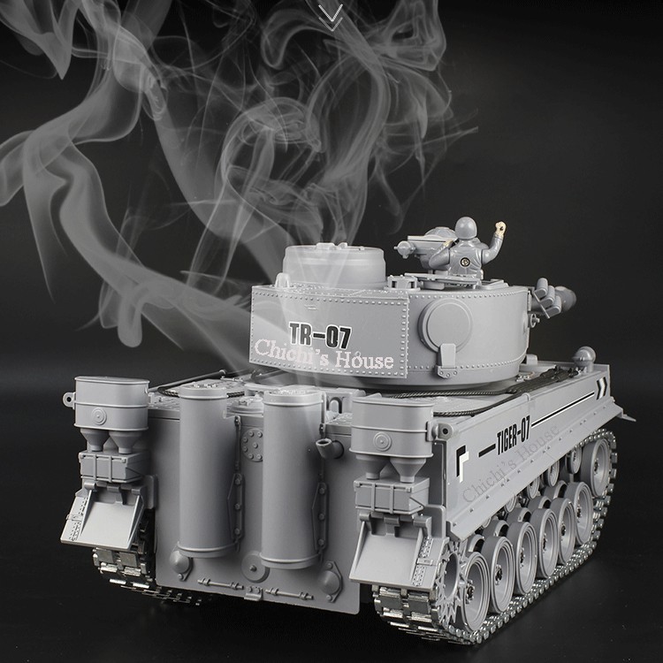 Đồ chơi xe tăng điều khiển chạy xích kim loại Tiger-1
