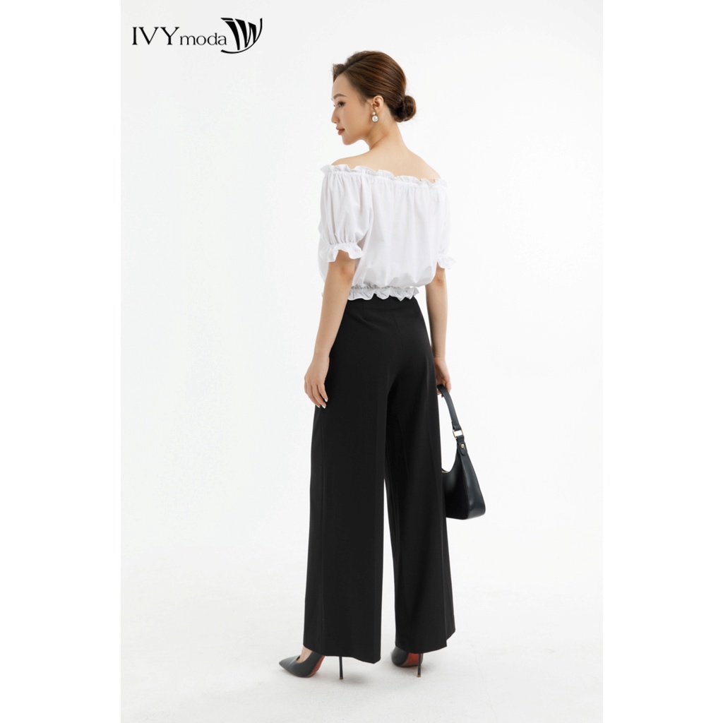Quần dài nữ ống rộng IVY moda MS 22M7617