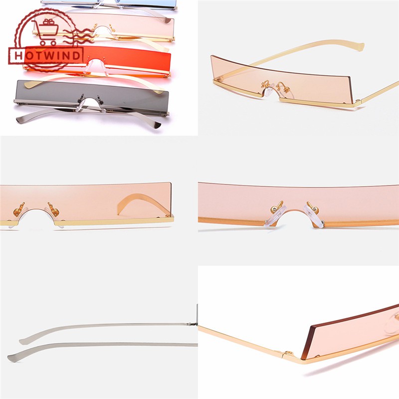 Kính mát gọng kim loại chữ nhật phong cách vintage