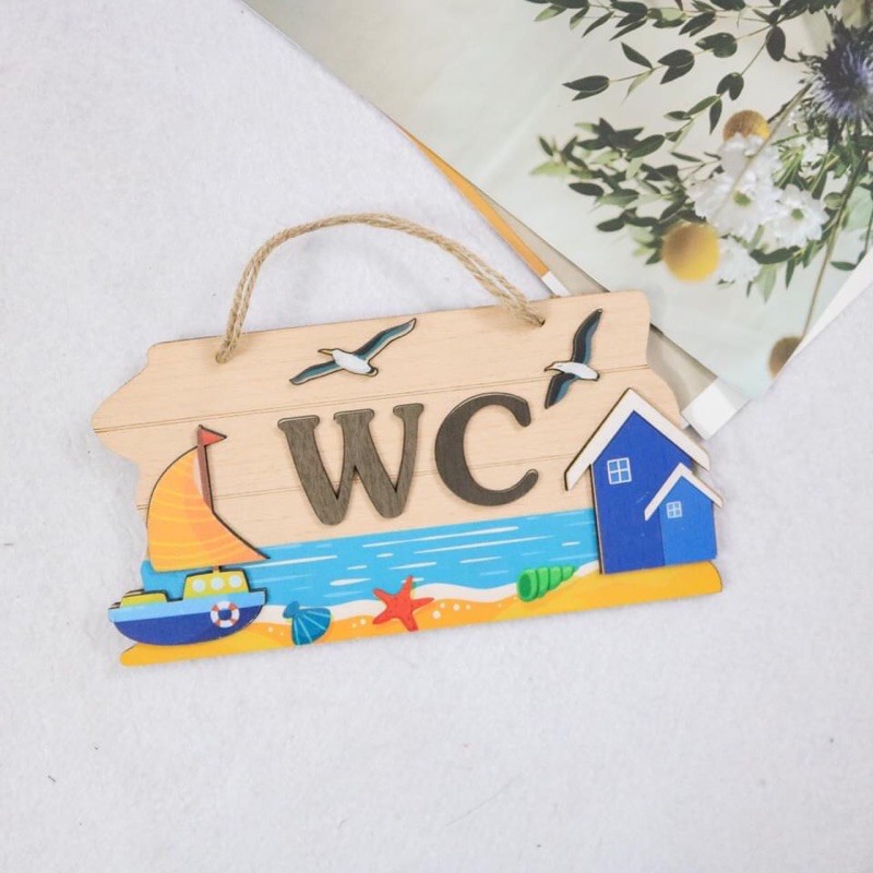 Bảng gỗ treo cửa nhà Wc, Bảng gỗ trang trí handmade