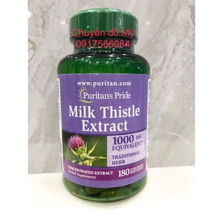 Date T10/2025_ Viên giải độc,làm mát,tăng cường chức năng gan Milk Thistle Puritan's Pride 1000mg 180v của Mỹ